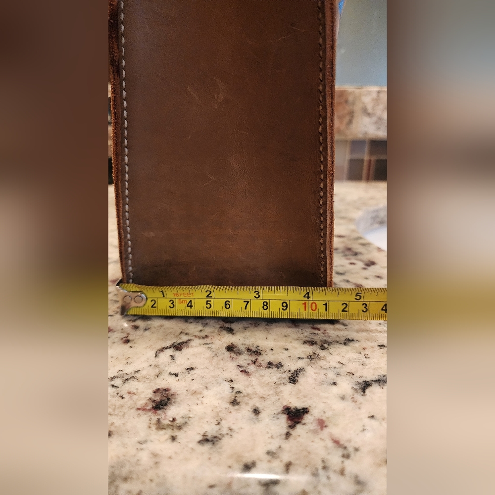 Handmade Leather Purse w/Butterfly "Branding" - Picture 7 of 9